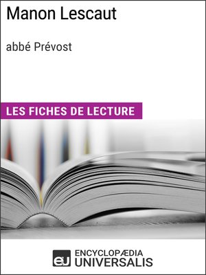 cover image of Manon Lescaut de l'abbé Prévost